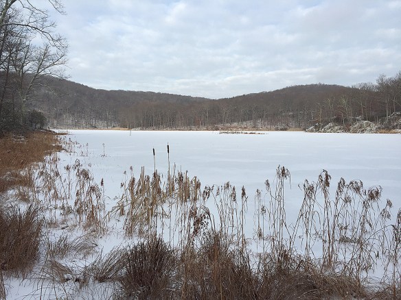 Photo by Chris Bosak View of Little Merganser Lake in Danbury, Conn., winter 2016.
